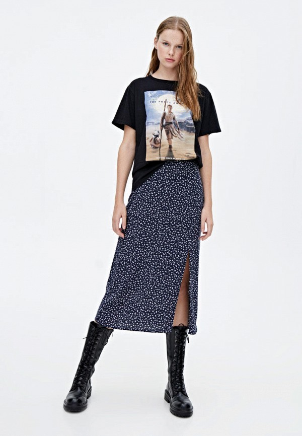 

Футболка Pull&Bear, Черный, DISNEY