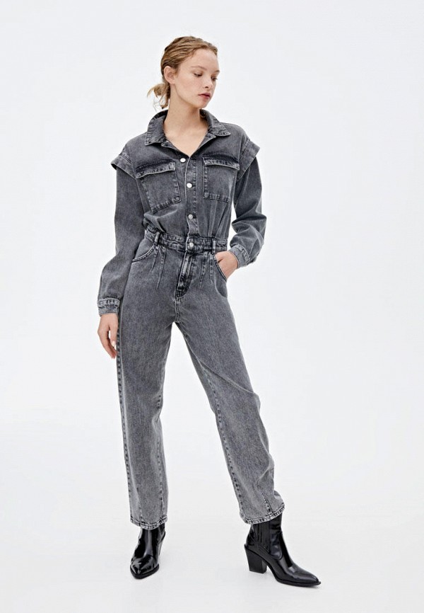 

Комбинезон джинсовый Pull&Bear, Серый