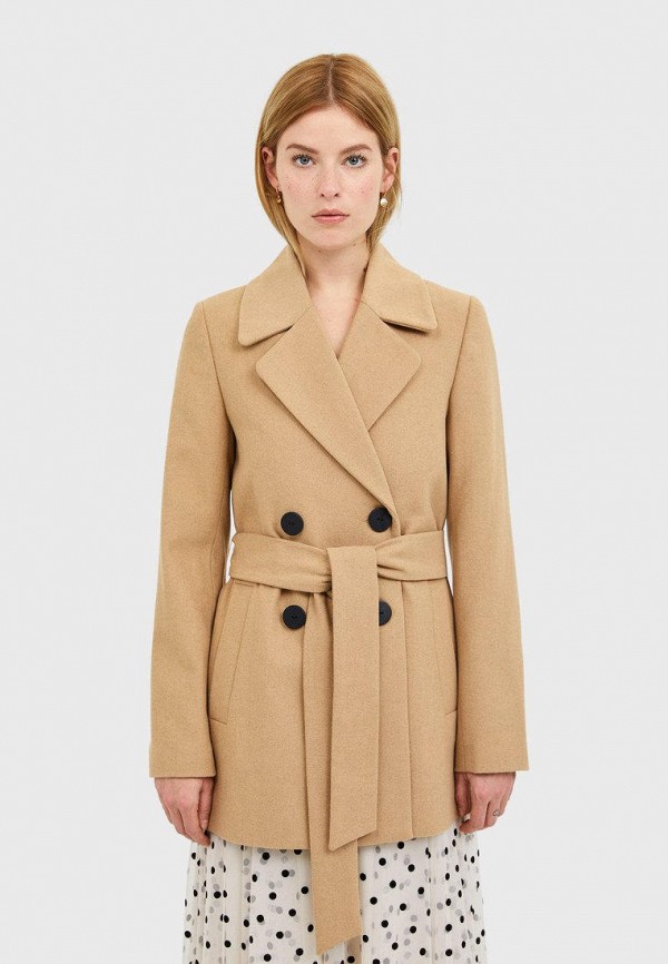 

Полупальто Stradivarius, Бежевый