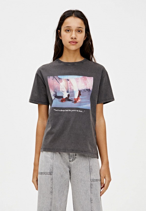 

Футболка Pull&Bear, Серый, WARNER