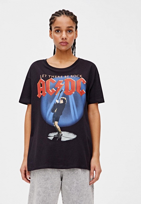 

Футболка Pull&Bear, Черный, AC/DC