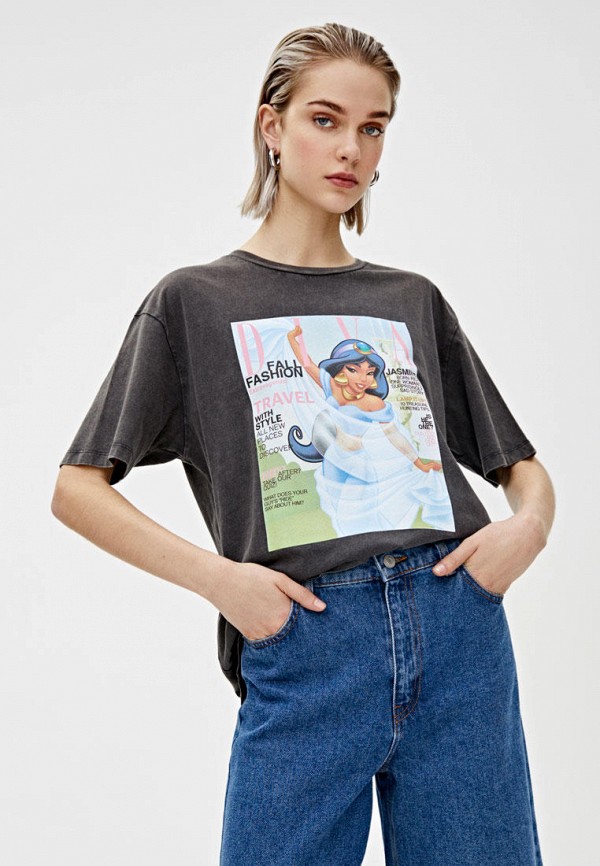 

Футболка Pull&Bear, Черный, DISNEY
