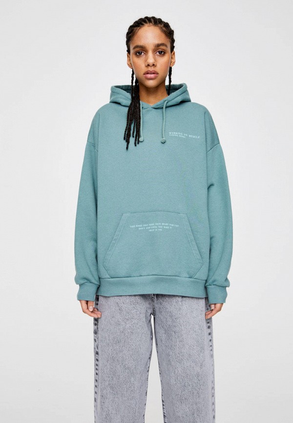 

Худи Pull&Bear, Бирюзовый