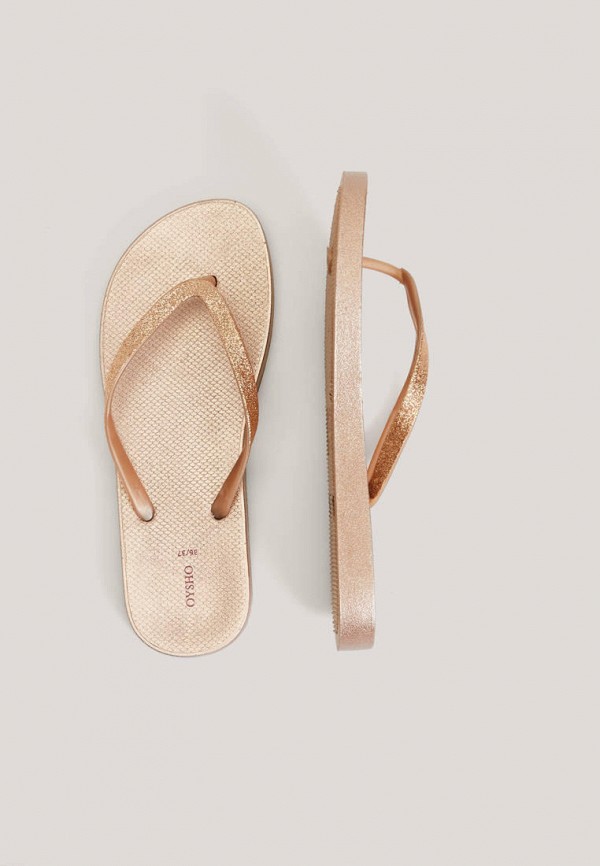 

Сланцы Oysho, Золотой, SANDALIA