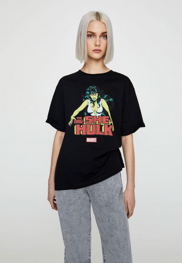

Футболка Pull&Bear, Черный, DISNEY