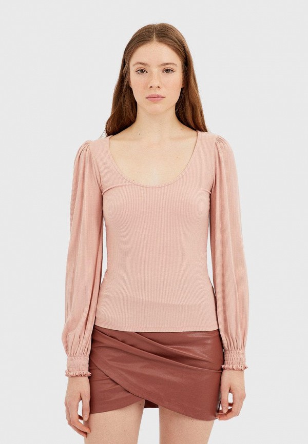 

Лонгслив Stradivarius, Розовый