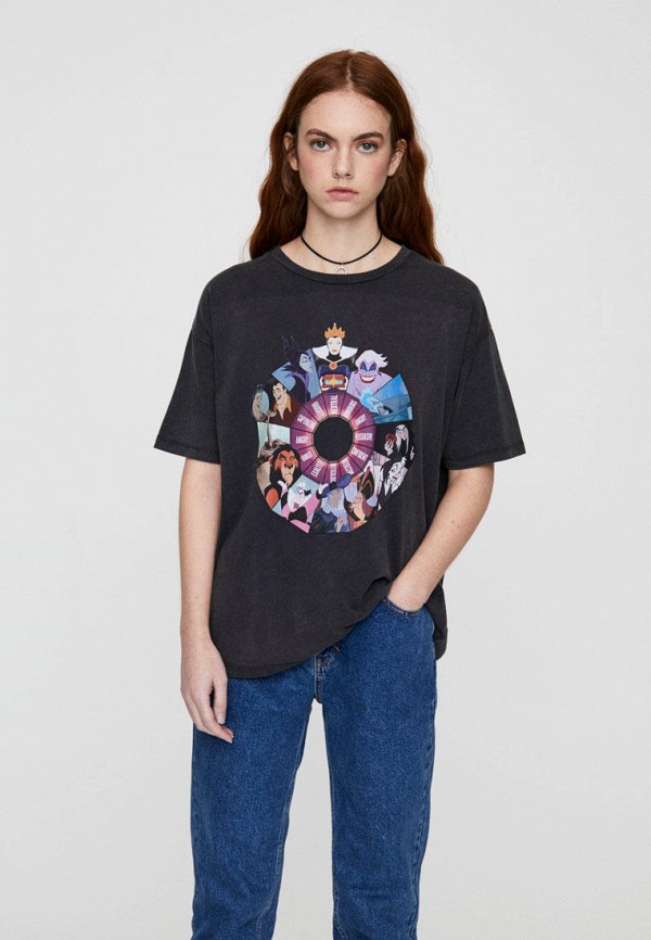 

Футболка Pull&Bear, Черный, DISNEY