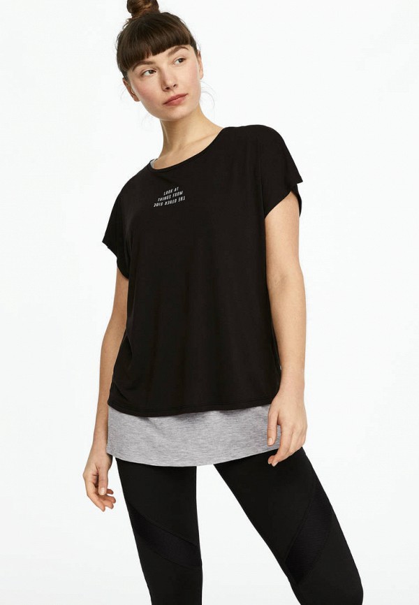 

Футболка спортивная Oysho_Sport, Черный, Join Life