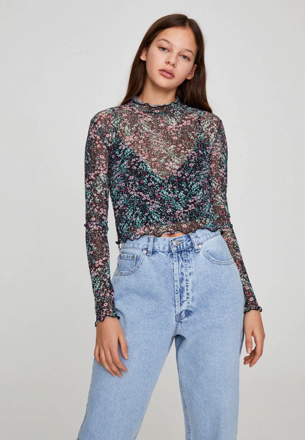 

Лонгслив Pull&Bear, Черный