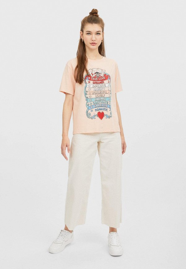 

Футболка Stradivarius, Розовый