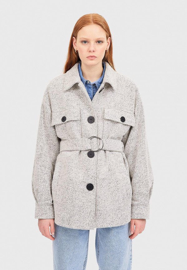 

Полупальто Stradivarius, Серый