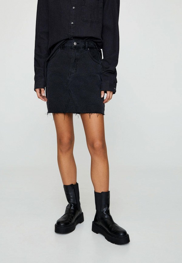 

Юбка джинсовая Pull&Bear, Черный, Join Life