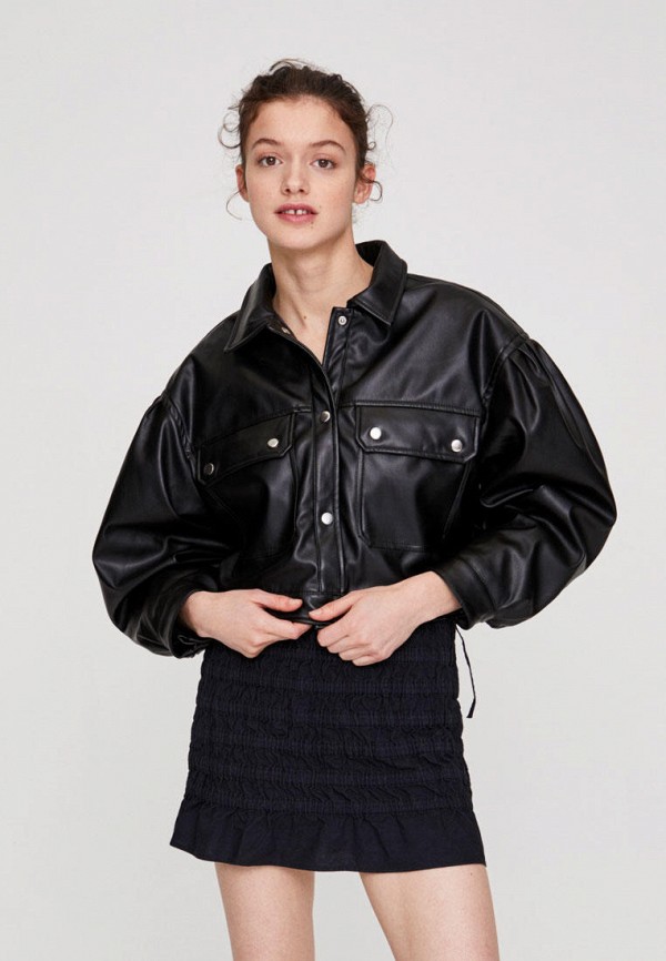 

Куртка кожаная Pull&Bear, Черный
