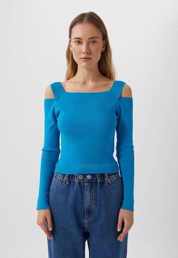 

Лонгслив Stradivarius, Бирюзовый