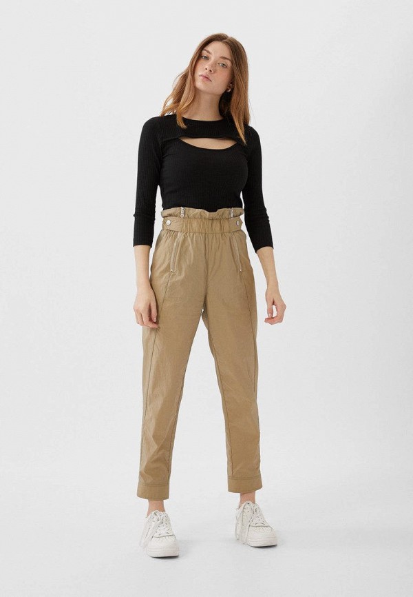 

Лонгслив Stradivarius, Черный