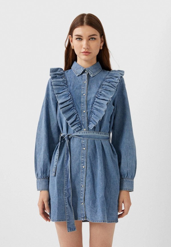 

Платье джинсовое Stradivarius, Голубой