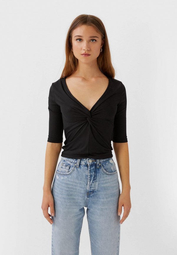 

Футболка Stradivarius, Черный