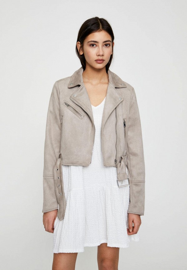 

Куртка кожаная Pull&Bear, Серый