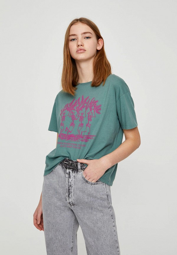 

Футболка Pull&Bear, Бирюзовый