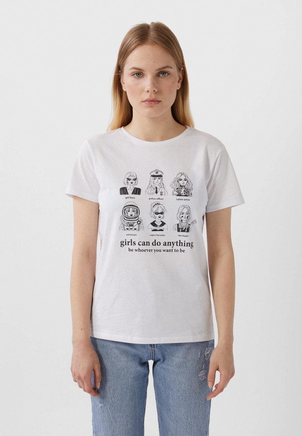 

Футболка Stradivarius, Белый