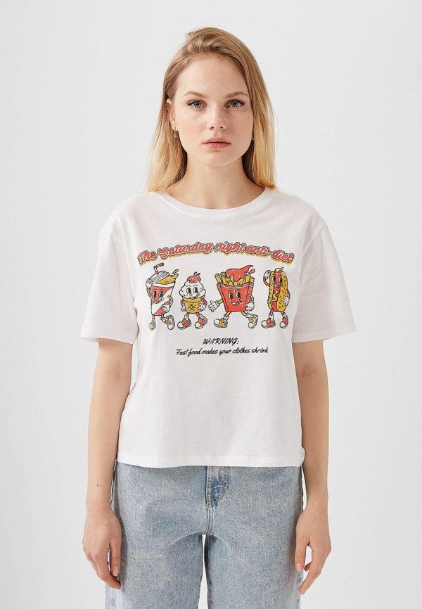 

Футболка Stradivarius, Белый