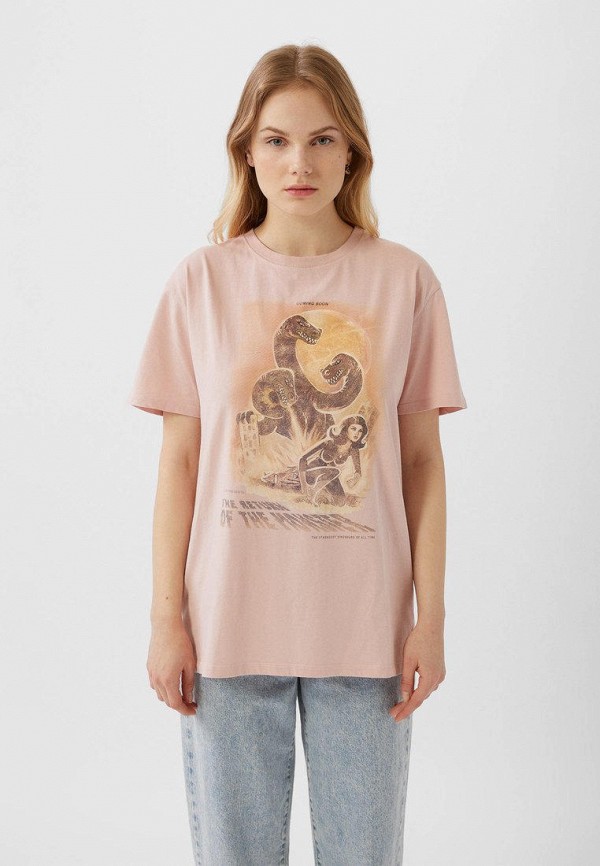 

Футболка Stradivarius, Розовый
