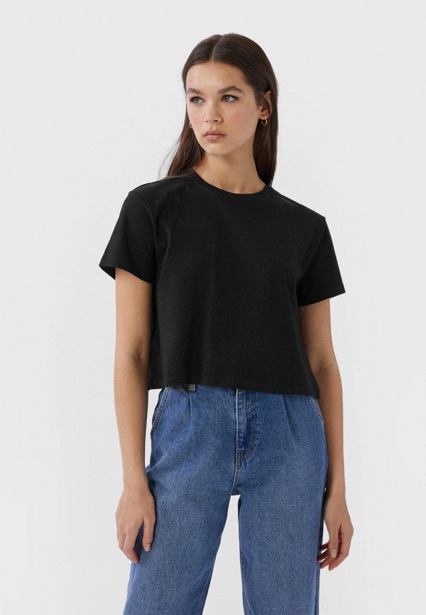 

Футболка Stradivarius, Черный