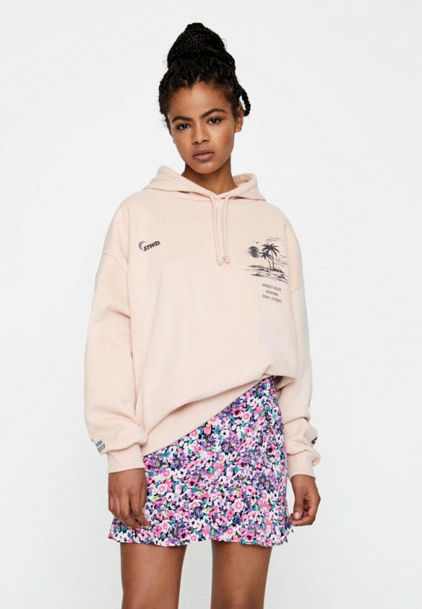 

Худи Pull&Bear, Розовый, Join Life