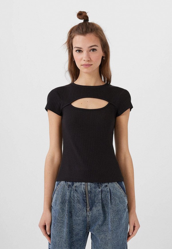

Футболка Stradivarius, Черный