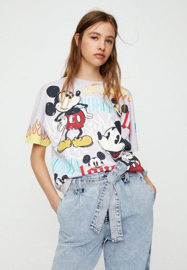 

Футболка Pull&Bear, Фиолетовый, DISNEY