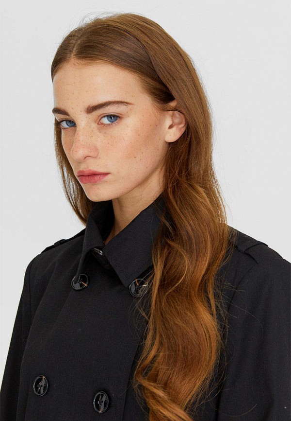 

Плащ Stradivarius, Черный