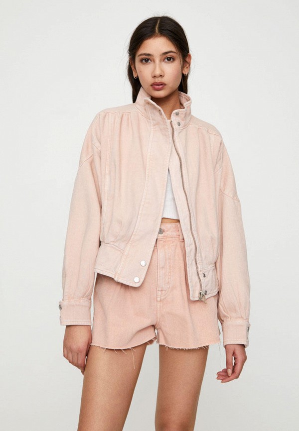 

Куртка джинсовая Pull&Bear, Розовый