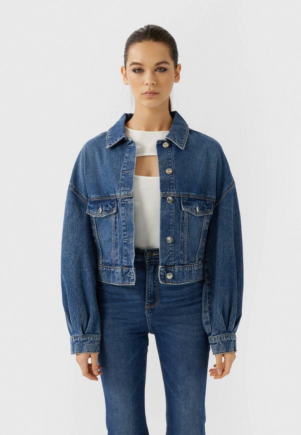 

Куртка джинсовая Stradivarius, Синий