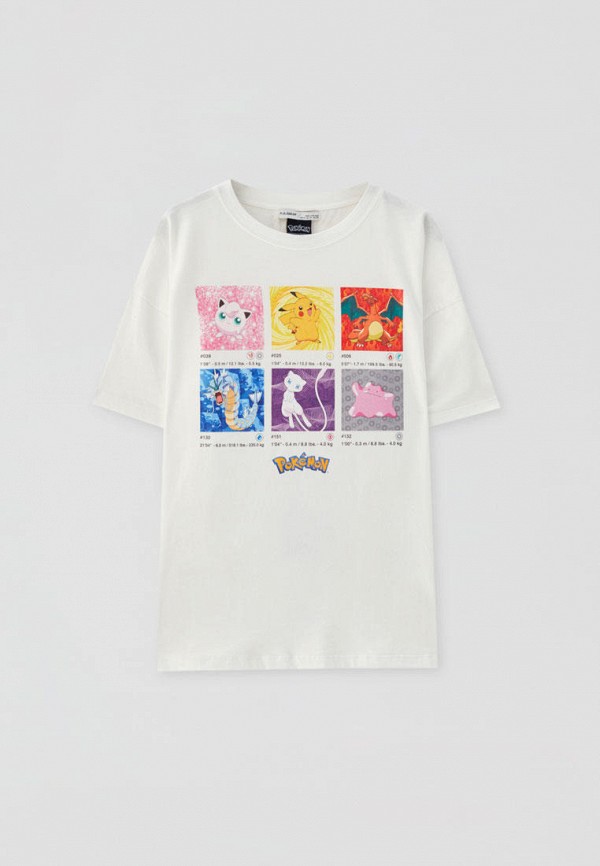 

Футболка Pull&Bear, Белый, POKEMON