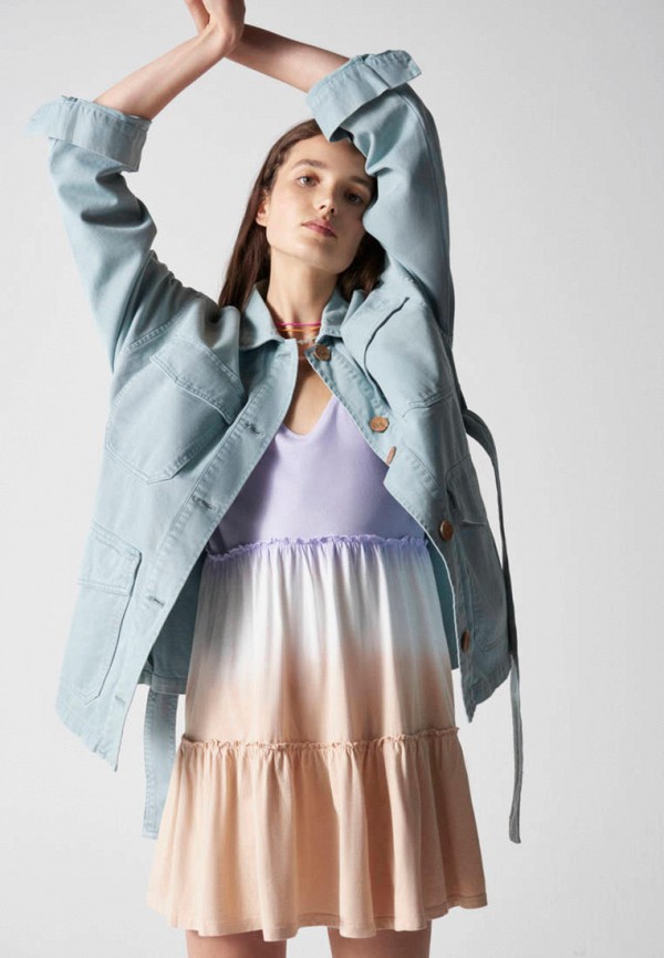 

Куртка джинсовая Pull&Bear, Бирюзовый
