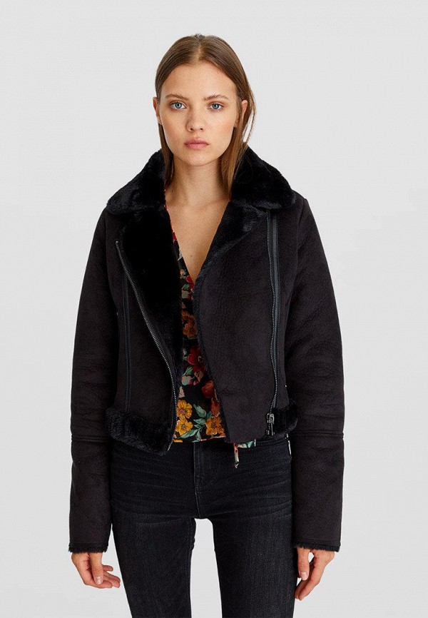 

Дубленка Stradivarius, Черный