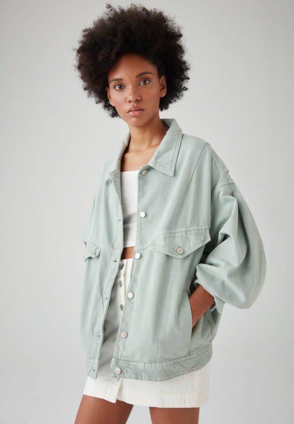 

Куртка джинсовая Pull&Bear, Бирюзовый