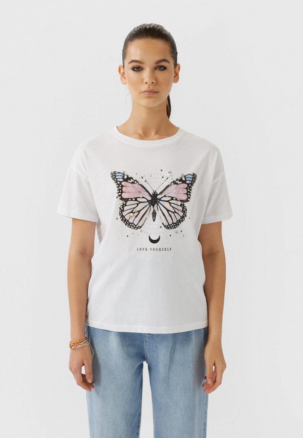 

Футболка Stradivarius, Белый