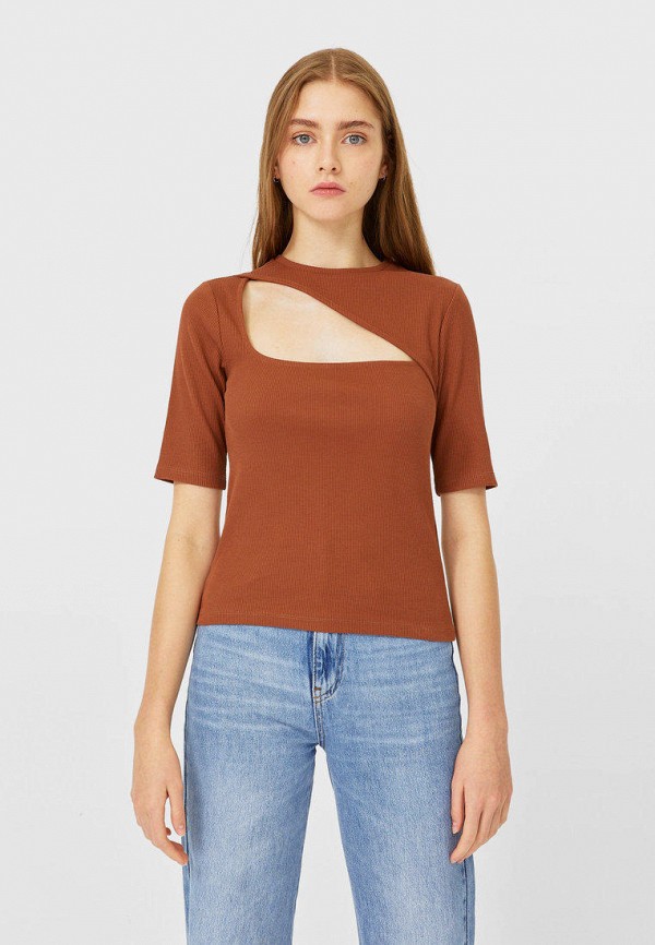 

Футболка Stradivarius, Коричневый