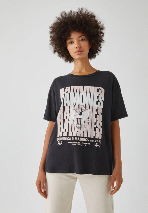 

Футболка Pull&Bear, Черный, RAMONES, Join Life