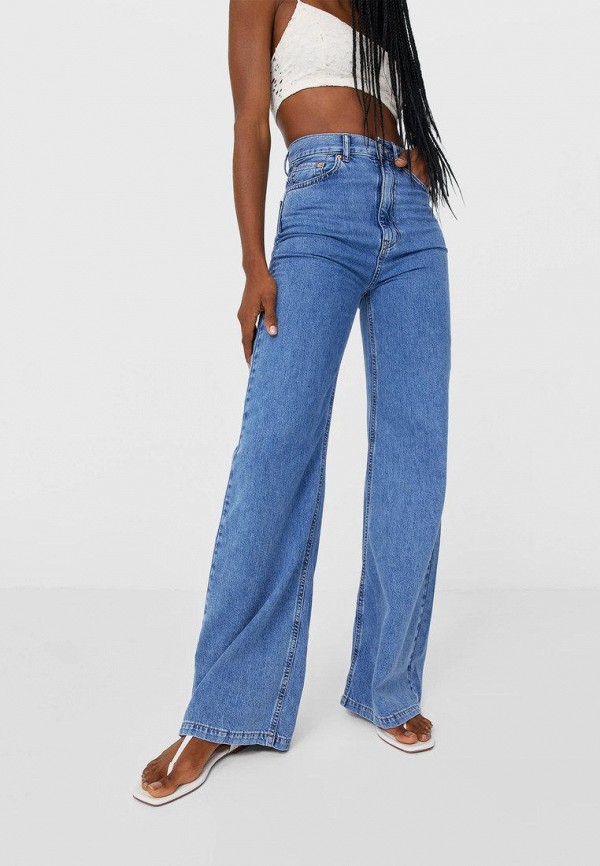 Широкие прямые джинсы женские