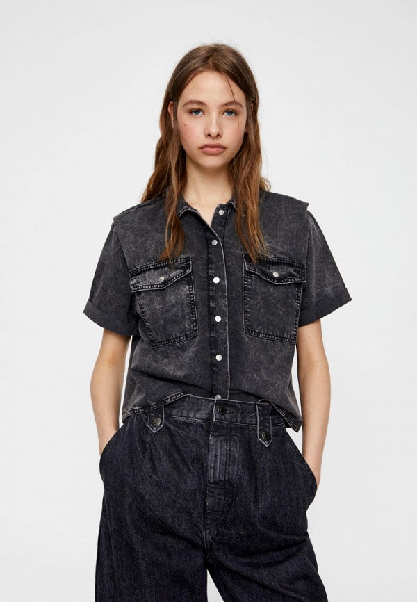 

Рубашка джинсовая Pull&Bear, Серый, Join Life