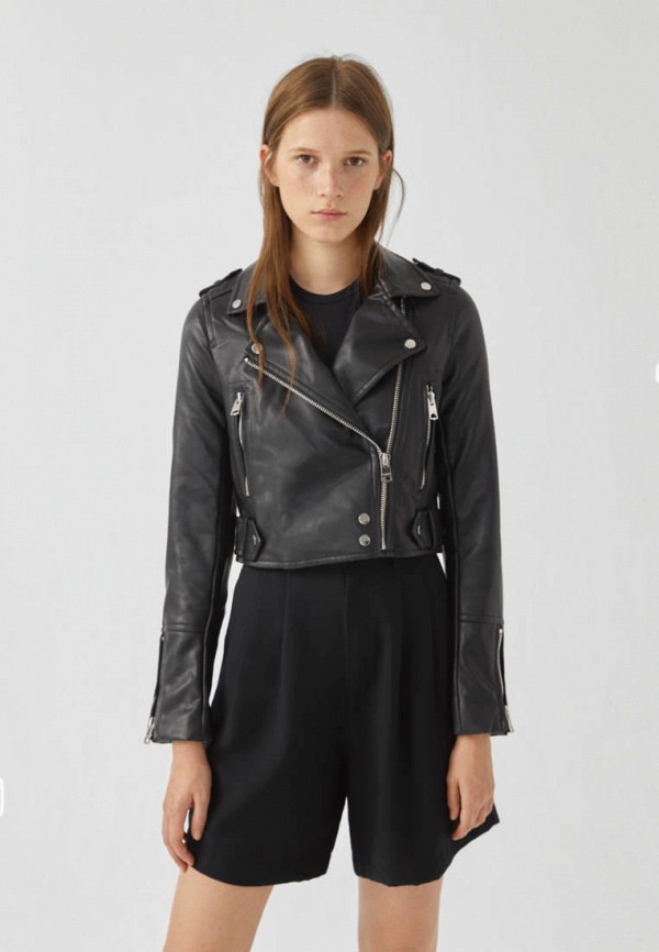 

Куртка кожаная Pull&Bear, Черный