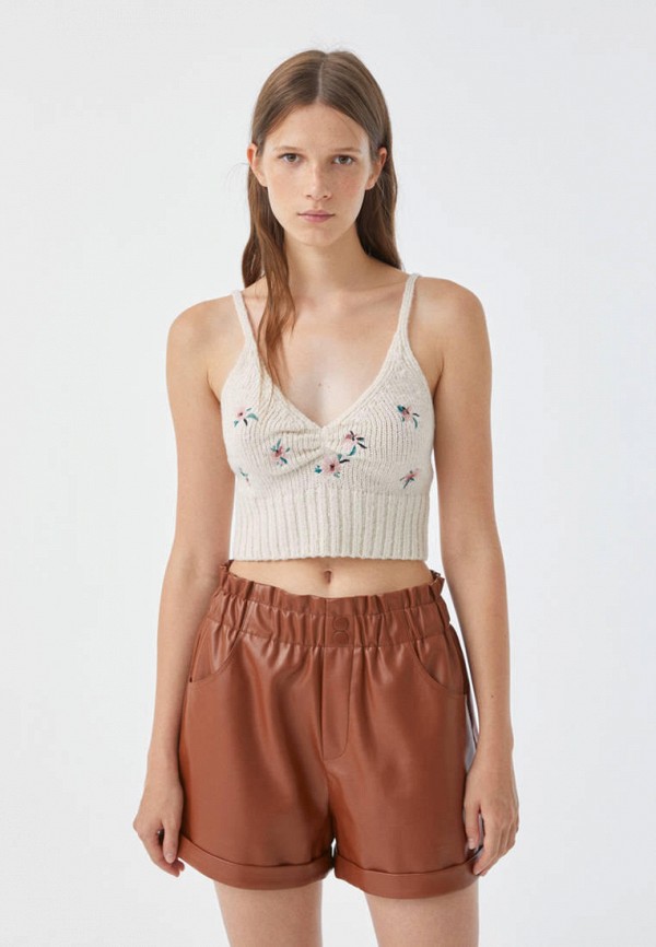 

Топ Pull&Bear, Бежевый, Топ (VESTS & TOPS)