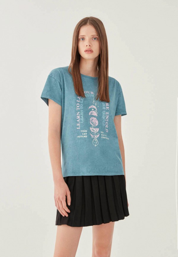 

Футболка Pull&Bear, Синий, Join Life