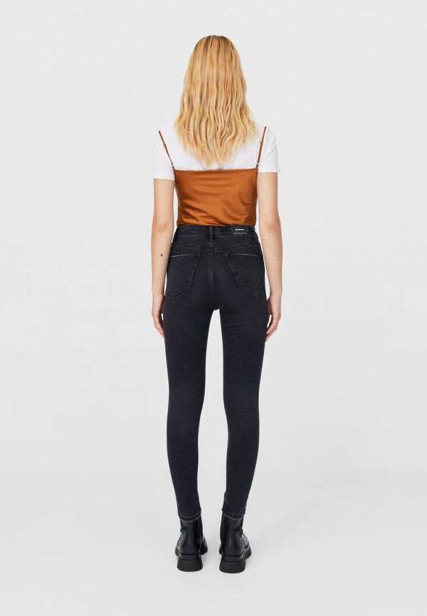 

Джинсы Stradivarius, Черный, SUPER HIGH WAIST