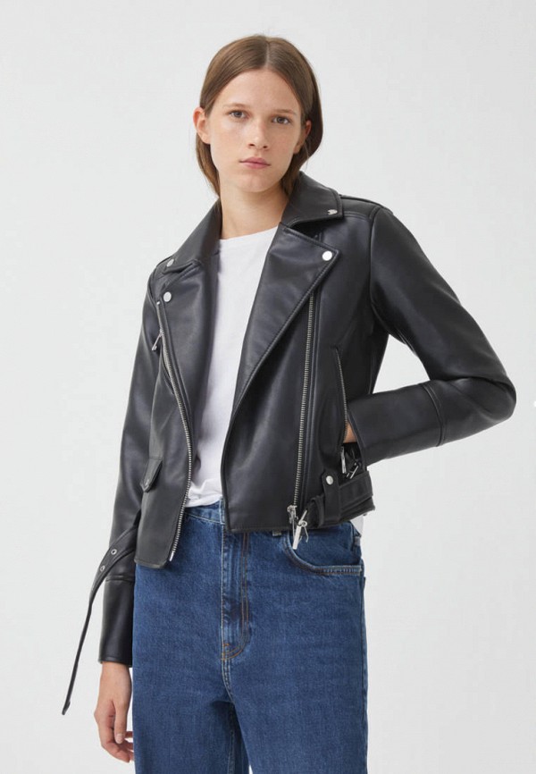 

Куртка кожаная Pull&Bear, Черный