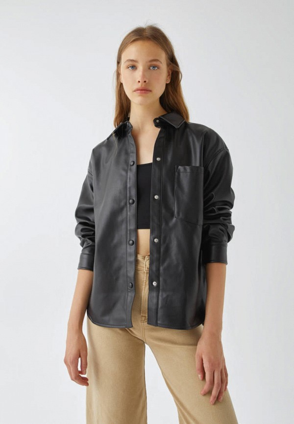 

Куртка кожаная Pull&Bear, Черный