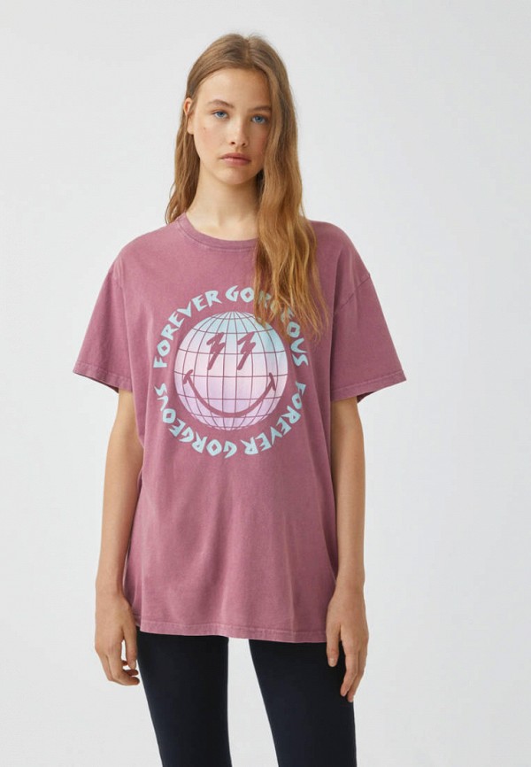 

Футболка Pull&Bear, Розовый