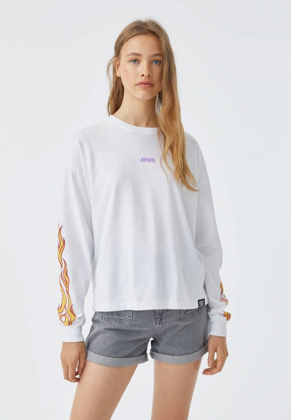 

Свитшот Pull&Bear, Белый, Join Life